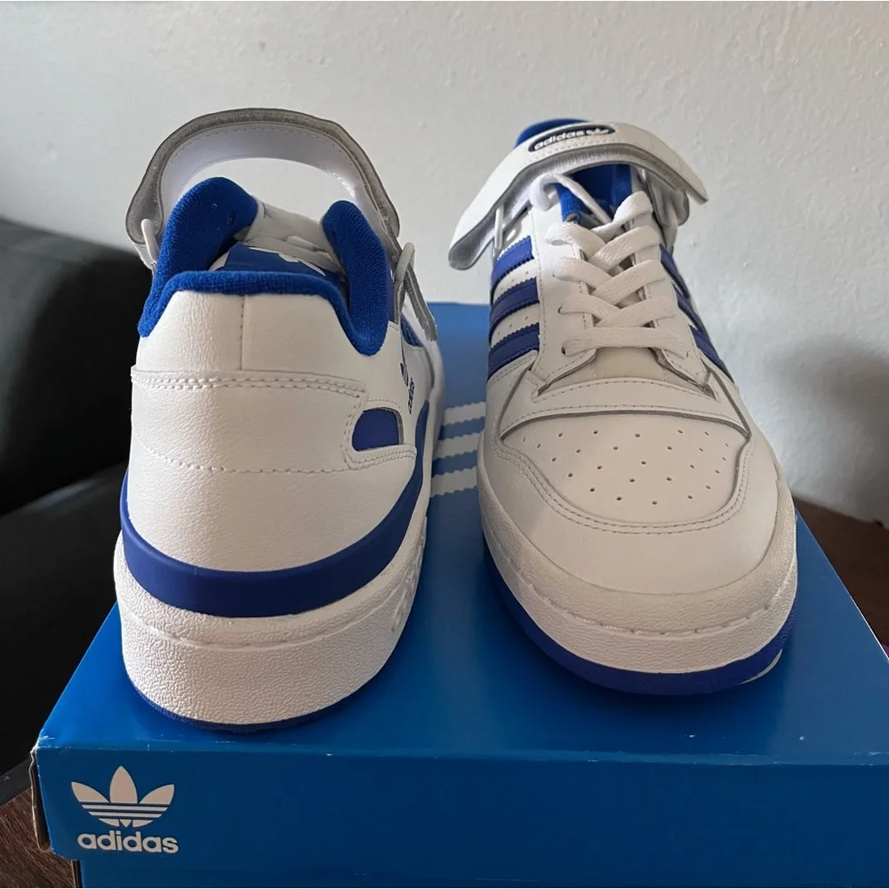 NWT Adidas Originals Men's Forum Low Shoes - White & Blue - FY7756_9